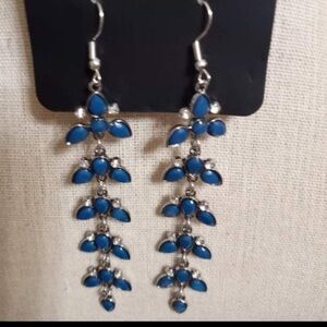 Fanciful Foliage - blue Esrrings NWT
